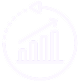 Icon of a bar chart with four ascending bars and an arrow curving upward around the chart.