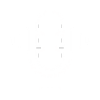 White microphone icon with sound wave symbols on each side on a black background.