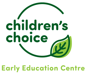 Children's Choice Early Education Centre logo with green text and a leaf design.