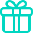 Icon of a wrapped gift box with a bow on top.